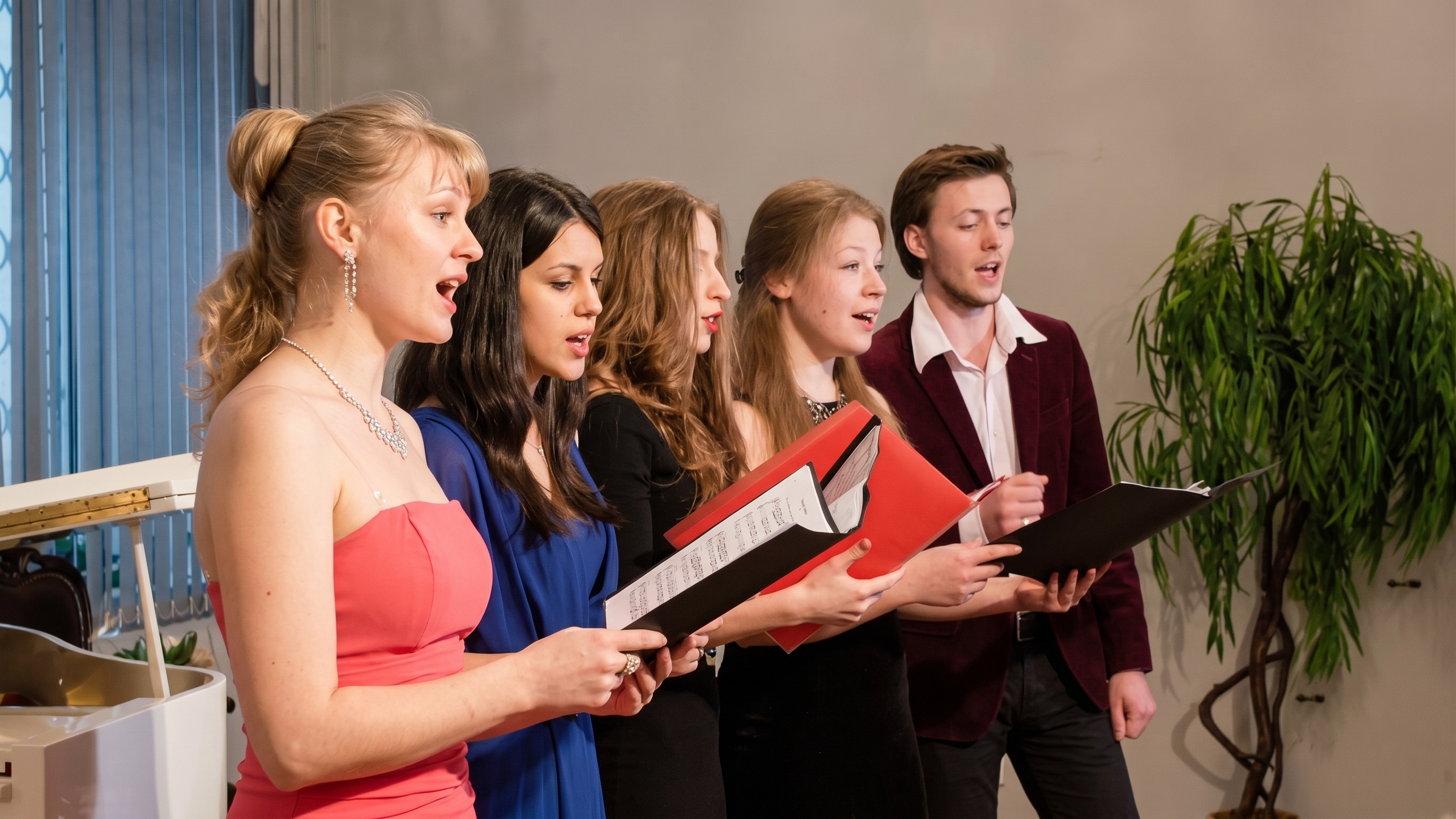 Vocal ensemble singing together
